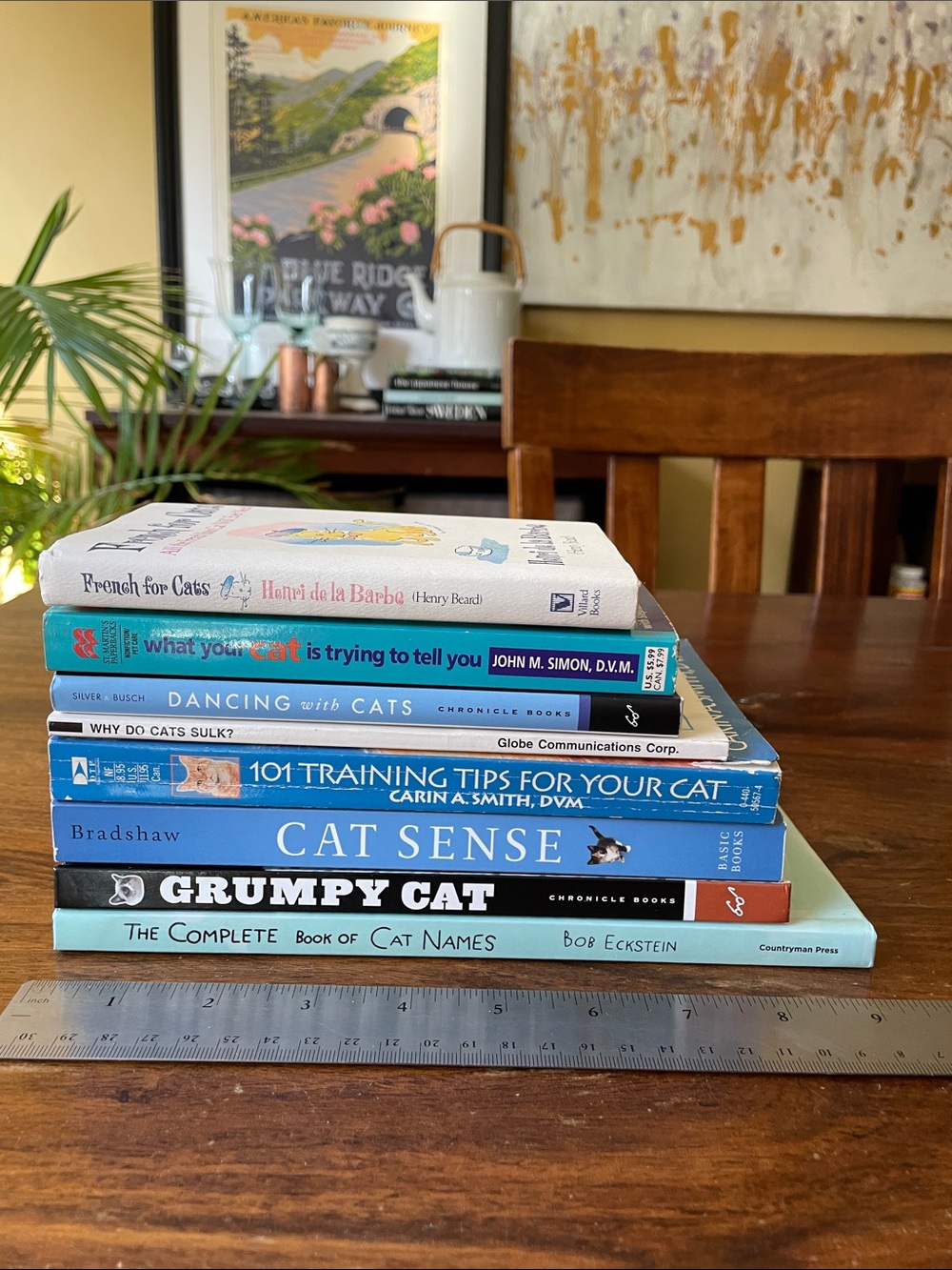 8 Mixed Lot of Blue Aqua Cat Books - Grumpy Cat, Sense, Training Tips, Dancing